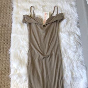 Nude Oh Polly body con pencil length dress. US 2